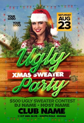 Ugly Sweater Contest ugly sweater contest Seasonal flyers