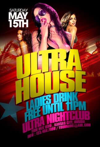 Ultra House ultra house Music flyers