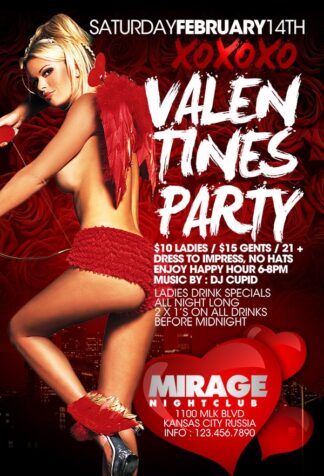 Valentines Party Cupid valentines party cupid Seasonal flyers