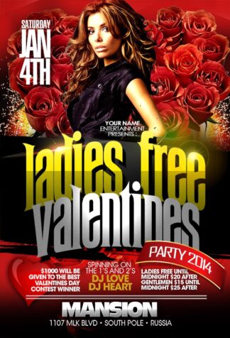Valentines Day Ladies Free valentines day ladies free Seasonal flyers
