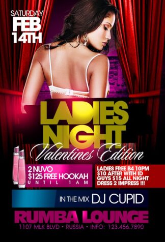 Valentines Day Ladies Night valentines day ladies night Seasonal flyers