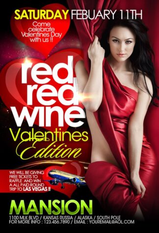 Valentines Day Red Wine valentines day red wine Seasonal flyers