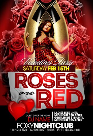 Valentines Day Roses Party valentines day roses party Seasonal flyers