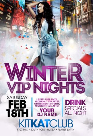 Winter Vip Party winter vip party Seasonal flyers