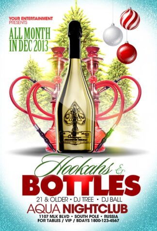 Christmas Hookaus And Bottles christmas hookaus and bottles Seasonal flyers