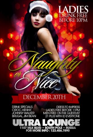 Christmas Naughty Or Nice christmas naughty or nice Seasonal flyers