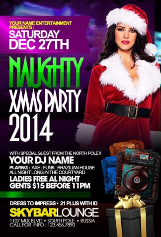 Naughty Christmas Party naughty christmas party Seasonal flyers