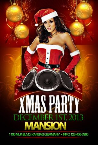 Christmas Party All Night christmas party all night Seasonal flyers