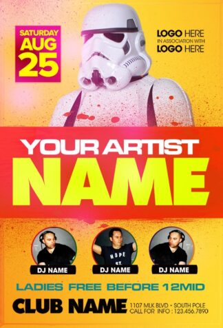 Your Artist Here your artist here Music flyers