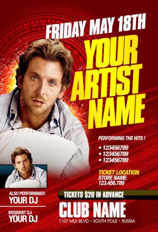 Your Artist Name your artist name Music flyers