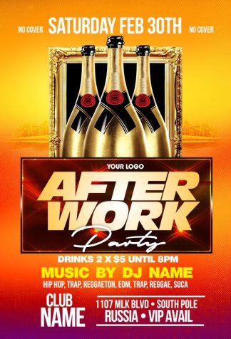 After Work Drinks Party after work drinks party Event flyers