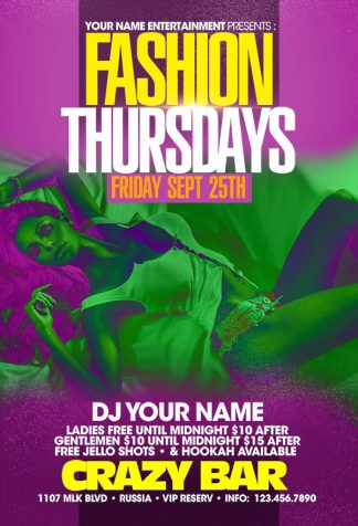 Fashion Thursdays fashion thursdays Event flyers