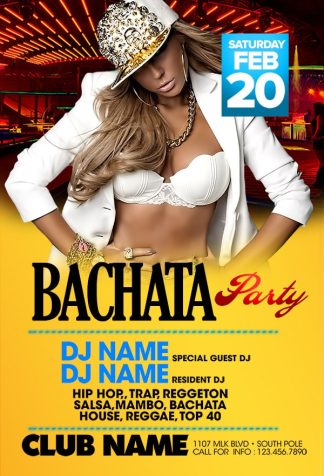 Hot Bachata Party hot bachata party Music flyers