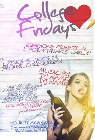 College Fridays college fridays Event flyers