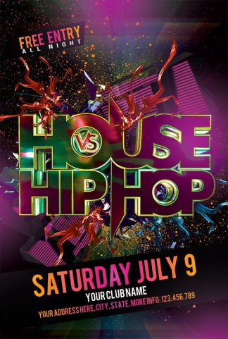 House Vs Hiphop house vs hiphop Music flyers