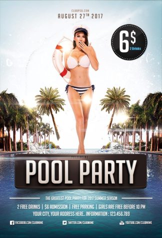 Pool Party Flyer pool party flyer Seasonal flyers
