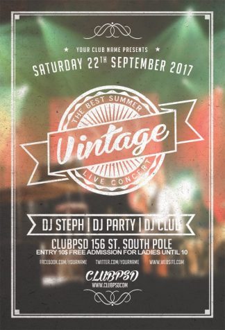 Vintage Party vintage party Music flyers