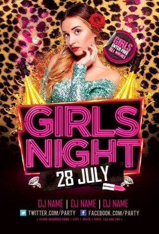 Girls Night girls night Event flyers