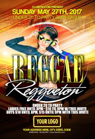 Reggae And Reggaeton reggae and reggaeton Music flyers