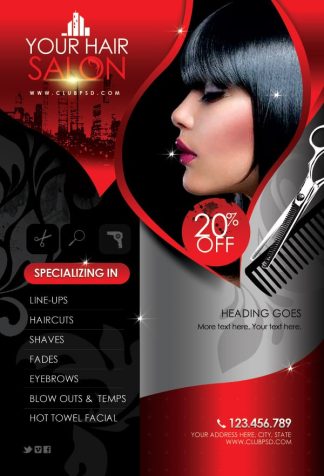 Hair Salon hair salon Event flyers