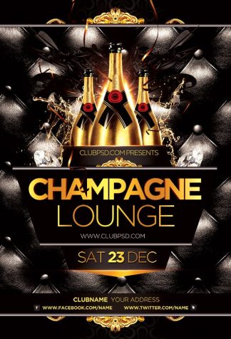 Champagne Lounge Party champagne lounge party Event flyers