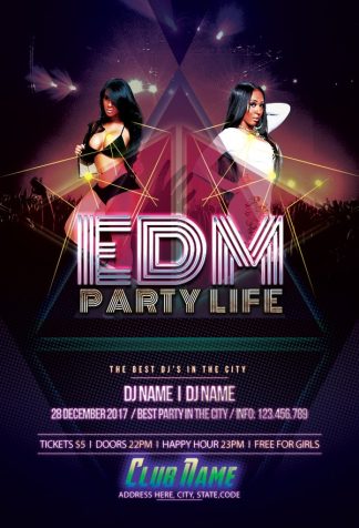 Edm Party Life edm party life Music flyers