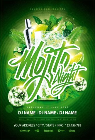 Mojito Night Party mojito night party Event flyers