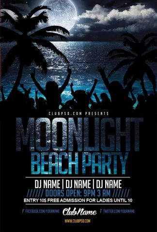Moonlight Party moonlight party Seasonal flyers