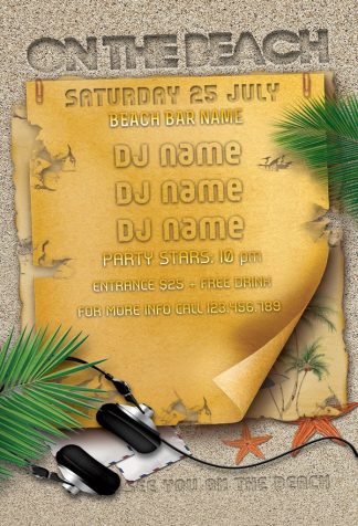 On The Beach on the beach Seasonal flyers