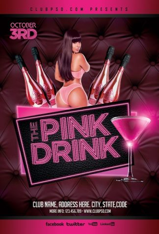 Pink Drink pink drink Event flyers