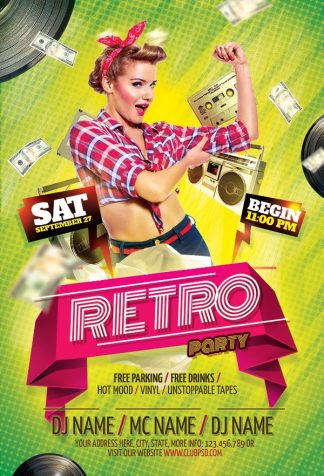 Retro Music Paty retro music paty Music flyers