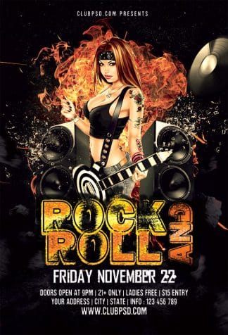 Rock Party rock party Music flyers