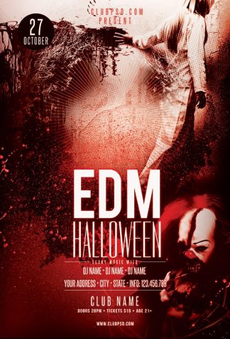 Edm Halloween edm halloween Seasonal flyers