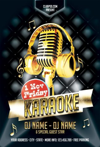 Gold Karaoke gold karaoke Event flyers