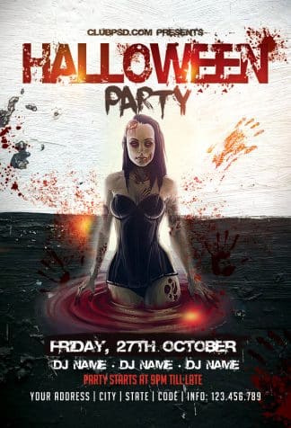Halloween Bloody Party halloween bloody party Seasonal flyers