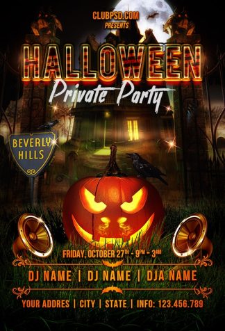 Halloween Private Party halloween private party Seasonal flyers
