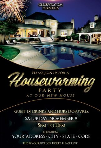 House Warming house warming Music flyers