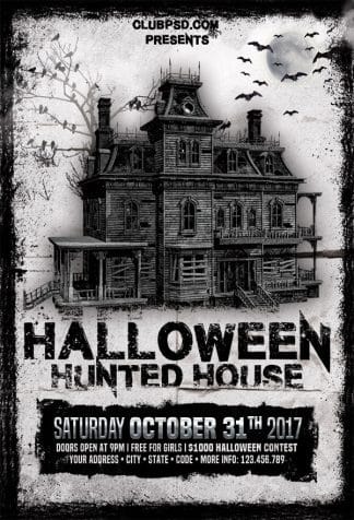 Hunted House hunted house Seasonal flyers