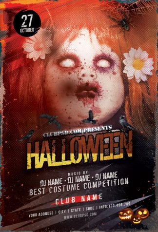 Scarry Doll Halloween scarry doll halloween Seasonal flyers