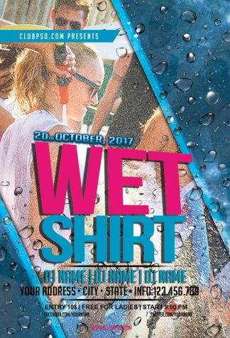 Wet T Shirt wet t shirt Event flyers