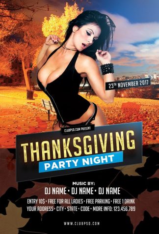 Cool Thanksgiving Party cool thanksgiving party Seasonal flyers