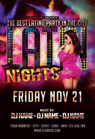 Latin Ladies Night latin ladies night Event flyers