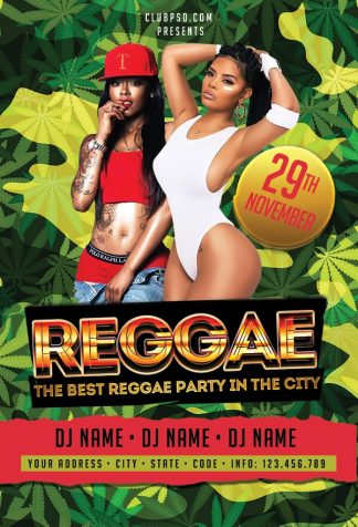 Reggae Girls reggae girls Music flyers