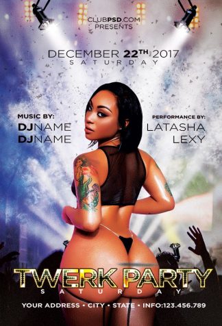 Twerking twerking Music flyers