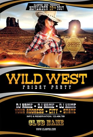 Wild West wild west Event flyers