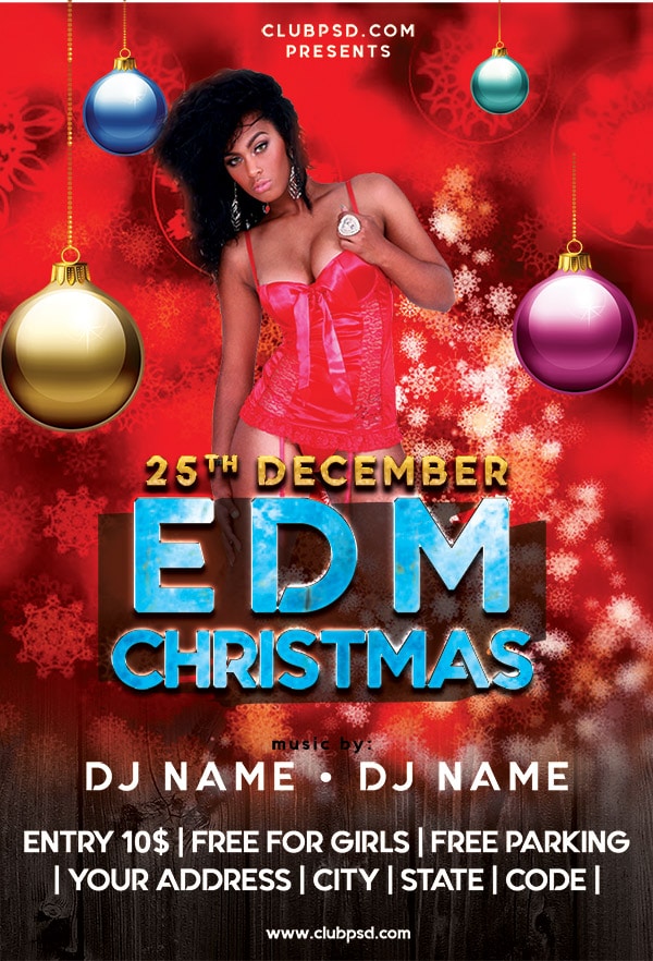Edm Christmas edm christmas Seasonal flyers