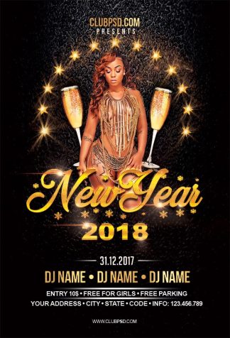 Gold New Year gold new year Seasonal flyers