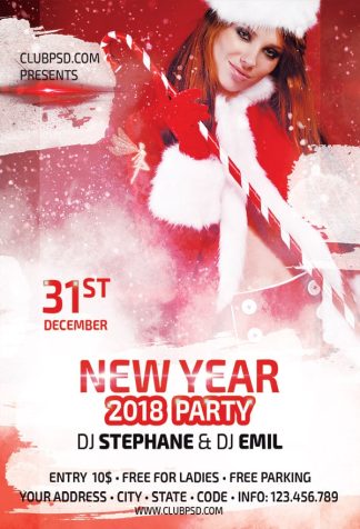 New Year Red Party new year red party Seasonal flyers