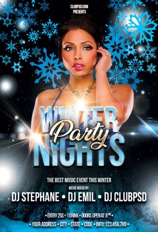 Winter Party Nights winter party nights Seasonal flyers