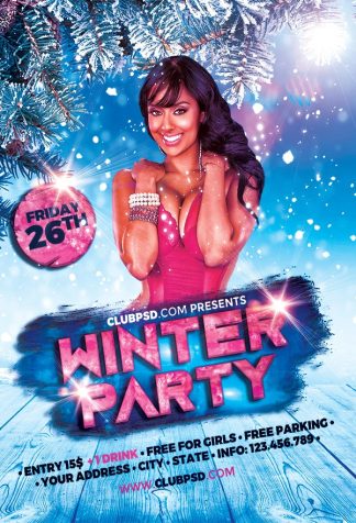 Winter Snow Party winter snow party Seasonal flyers
